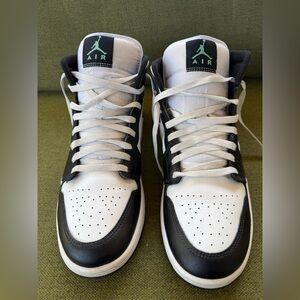 Nike Air Jordan mid white black mint green Size 13
